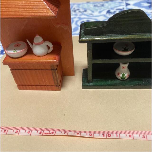 カリモク家具(カリモクカグ)のミニチュア　キッチン　棚　プチシリーズ　2個セット ハンドメイドのおもちゃ(ミニチュア)の商品写真