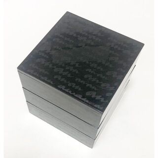 anan 黒三段ミニ重 ananロゴ入り 樹脂製  小物入れ 置物 重箱(テーブル用品)