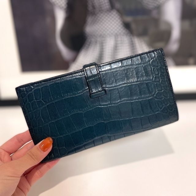 最も優遇 Hermes - 美品 エルメス ベアンスフレ アリゲーター 長財布 Y