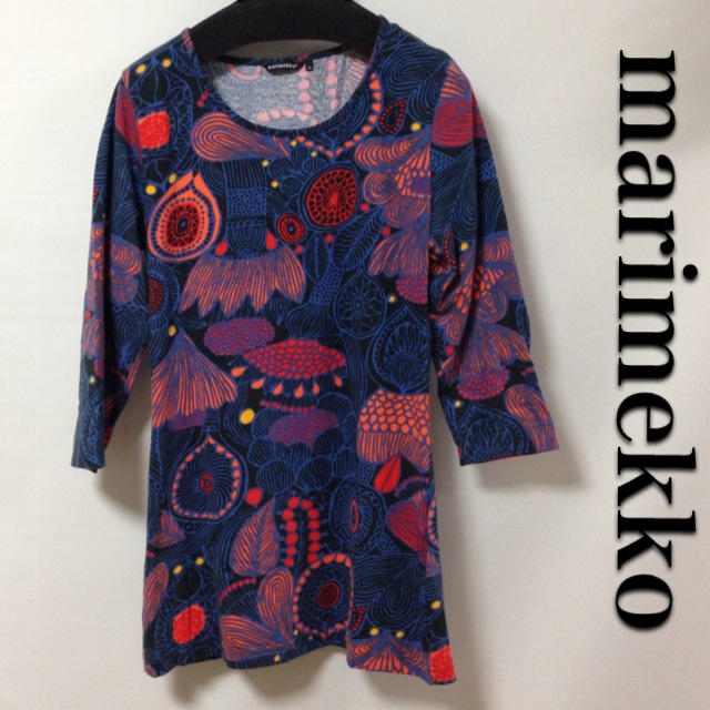 marimekko(マリメッコ)のマリメッコ☆柄チュニックカットソー レディースのトップス(カットソー(長袖/七分))の商品写真