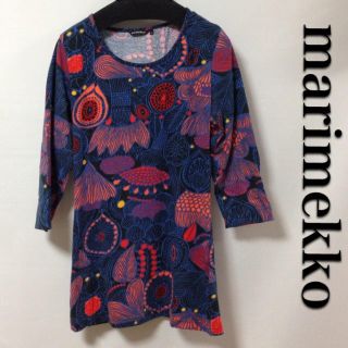 マリメッコ(marimekko)のマリメッコ☆柄チュニックカットソー(カットソー(長袖/七分))