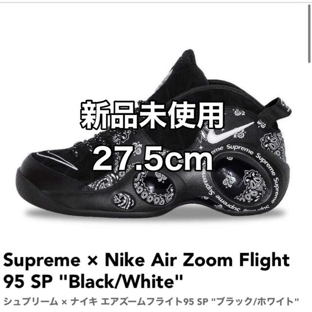 Supreme Air Zoom Flight 95 SP  Black  新品