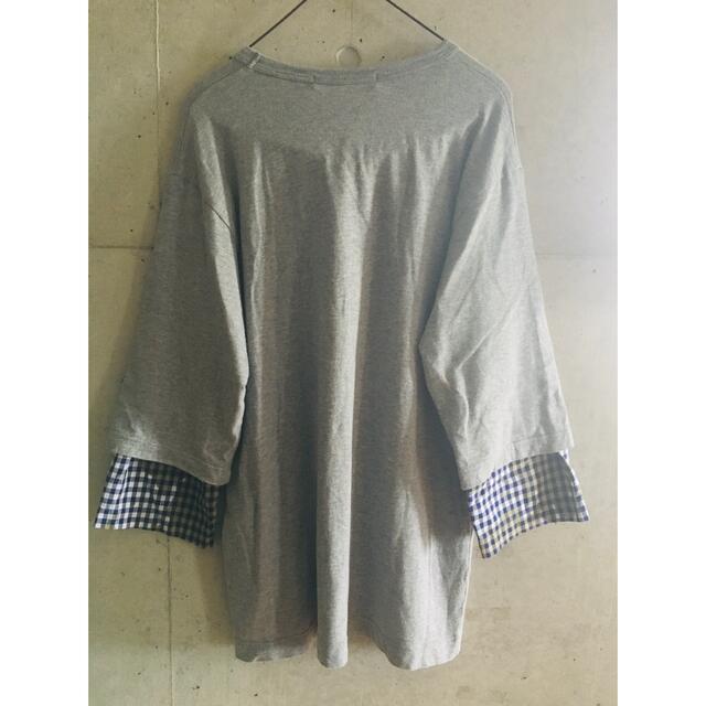 【★良品★希少★メンズL】コムデギャルソンシャツ ドッキング 9部袖 Tシャツ