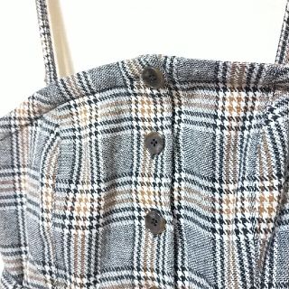 美品 ハーリップトゥ イタリアンコットンチェックワンピース ロング リボン S