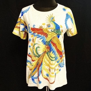 エルメス(Hermes)のエルメス Tシャツ カットソー 半袖 不死鳥 フェニックス ライトグレー 36(カットソー(半袖/袖なし))