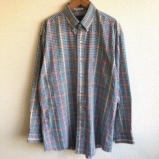 ランズエンド(LANDS’END)のランズエンド　長袖　シャツ　チェック 柄　ボタンダウン　※実寸サイズ参照(シャツ)