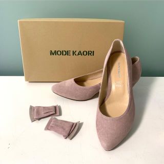 MODE KAORI パンプス ピンク スエード　リボン(ハイヒール/パンプス)