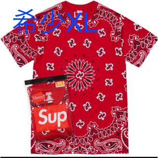 シュプリーム(Supreme)のSupreme®/Hanes® Bandana Tagless Tees 1枚(Tシャツ/カットソー(半袖/袖なし))