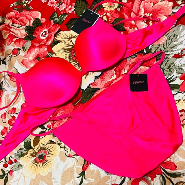 ★Ravijour★ショキピンブラショーツ★シームレス★フルバックパンツ下着★B 1