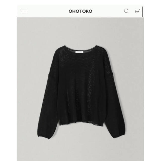 ニット セーター　Net Linen Knit ohotoro ブラック