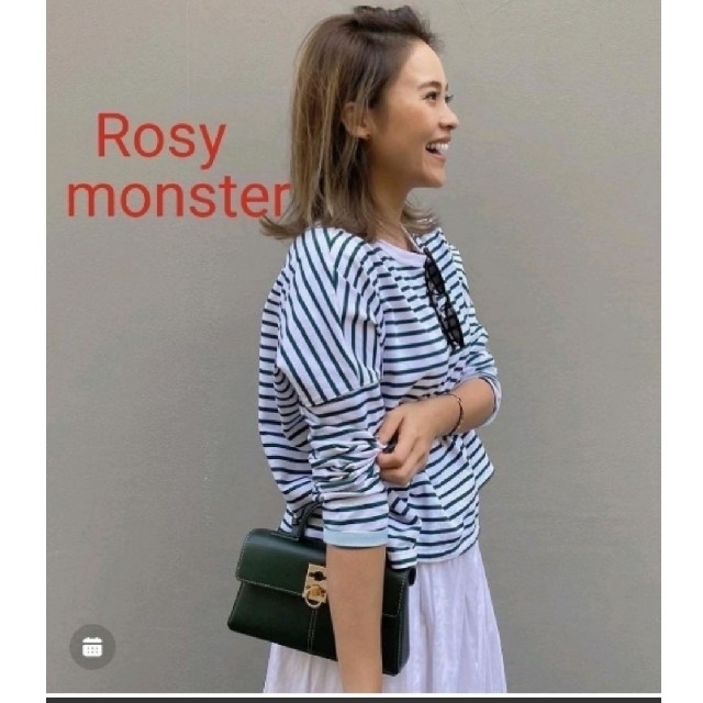 rosy monster ロージーモンスター　トリミングボーダートップス