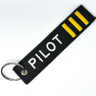 『PILOT 』 3本線　フライトタグ　キーリング(航空機)