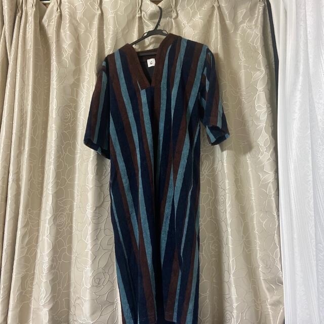 ROKU（6）COTTON PILE STRIPE DRESS