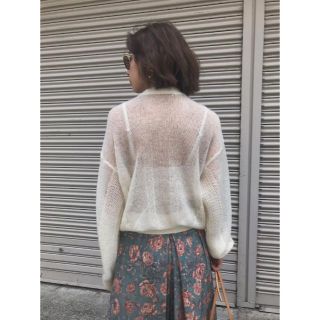 Ameri VINTAGE BUSTIER PATTERN KNIT SET 赤