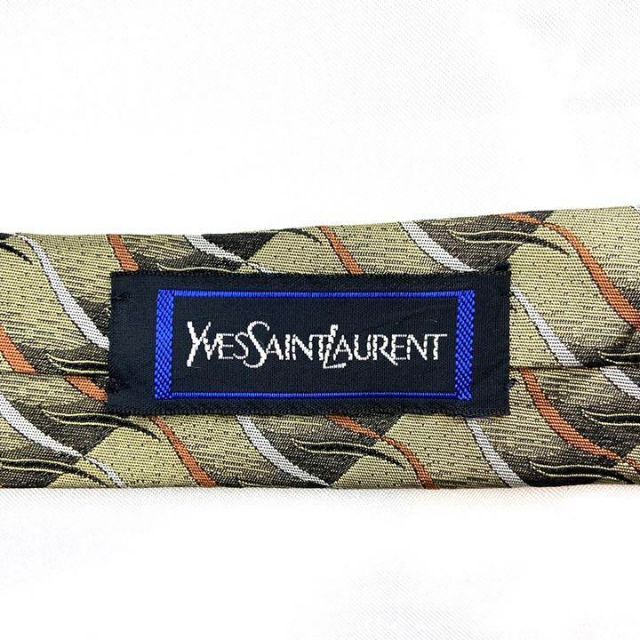 Yves Saint Laurent Beaute(イヴサンローランボーテ)の【2980】美品！イブサンローラン ネクタイ　カーキブロンズ系. メンズのファッション小物(ネクタイ)の商品写真