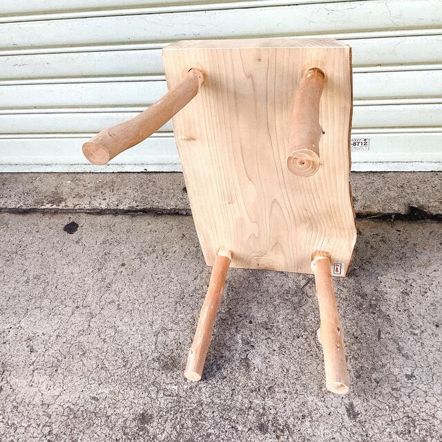 天然ホウの木　華台　椅子　サイドテーブル コーヒーテーブル　台　椅子　ベンチ