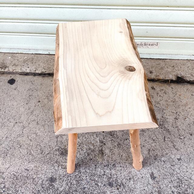 天然ホウの木　華台　椅子　サイドテーブル コーヒーテーブル　台　椅子　ベンチ 1