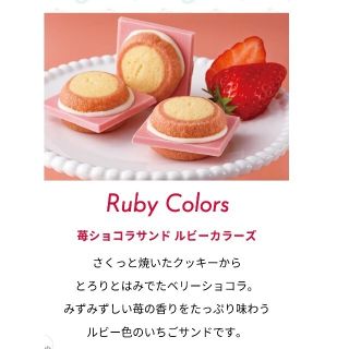 チョコレート菓子　苺ショコラサンド　ルビーカラーズ　6個入り(菓子/デザート)