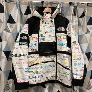 シュプリーム(Supreme)のシュプリーム×ノースフェイス　21AW スティープテックロゴ総柄ジャケット(マウンテンパーカー)