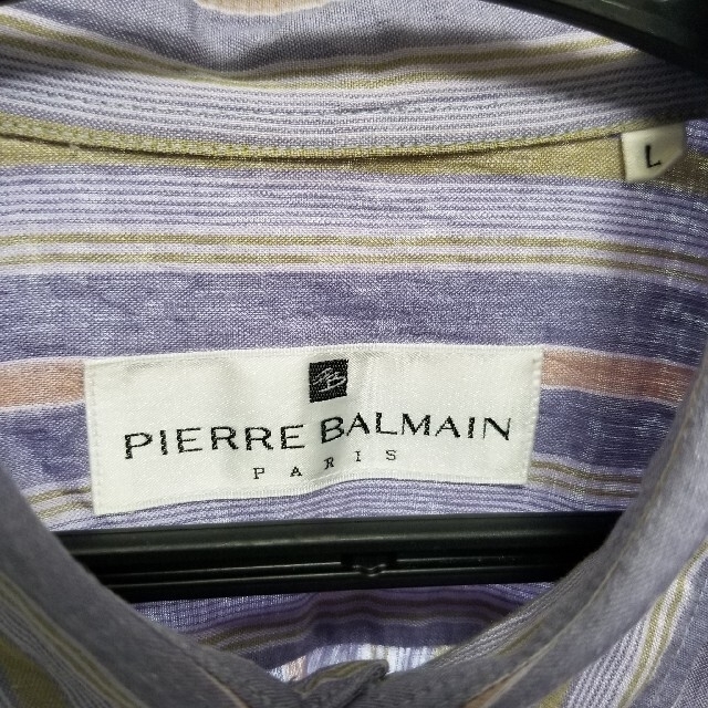 Pierre Balmain(ピエールバルマン)の【06】ピエールバルマン メンズシャツ 半袖 L メンズのトップス(シャツ)の商品写真
