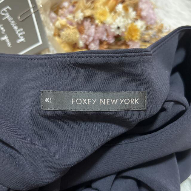 FOXEY - ♡美品 フォクシーニューヨーク♡ 襟付きブラウス ネイビー
