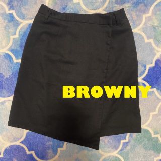 ブラウニー(BROWNY)の値下！BROWNY♡美品M 前開きスカート(ひざ丈スカート)