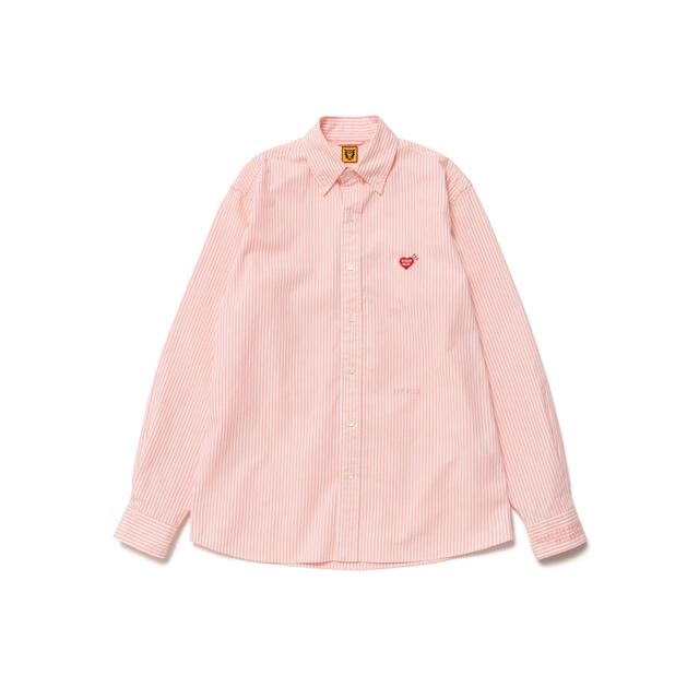 HUMAN MADE(ヒューマンメイド)の★新品★HUMAN MADE STRIPED BD SHIRT PINK 2XL メンズのトップス(シャツ)の商品写真