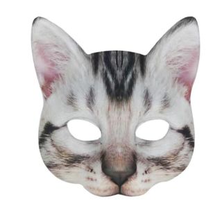 新品猫のお面　マスク　仮面　キャット　仮装　ハロウィン　学祭　文化祭　お祭り(小道具)