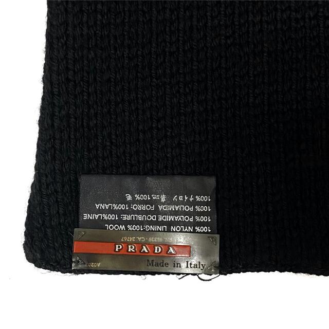 PRADA SPORT プラダ スポーツ ナイロン ニット リバーシブルマフラー