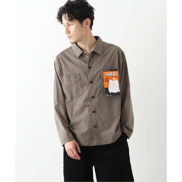 【ブラック】ギンガムチェックシャツジャケット