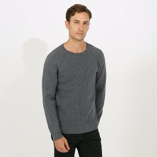 ゴーサンゴーイチプールオム(5351 POUR LES HOMMES)の【グレー】Wワッフル クルーネック プルオーバー ニット(その他)