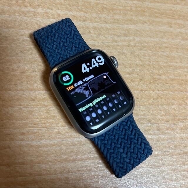 apple watch 7 41mm titanium腕時計(デジタル)