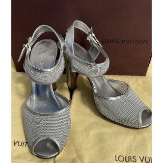 ルイヴィトン(LOUIS VUITTON)のLOUIS VUITTON ルイヴィトン  サンダル オープントゥ シルバー (サンダル)