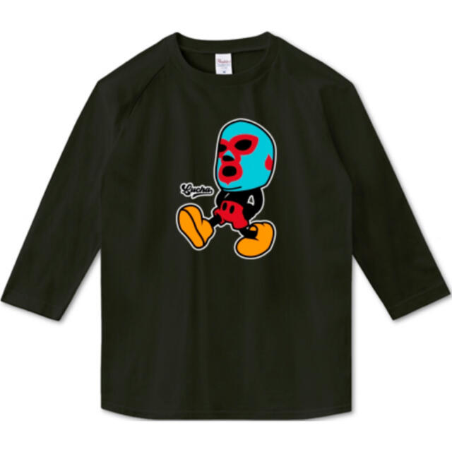 Printstar(プリントスター)のプロレス ラグランTシャツ ベースボールシャツ ミッキーマウス ロンT 武藤敬司 メンズのトップス(Tシャツ/カットソー(七分/長袖))の商品写真