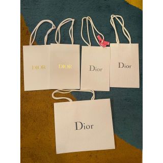 クリスチャンディオール(Christian Dior)のDior ディオール ショップ袋★ショッパー5枚セット★１つリボン付き(ショップ袋)