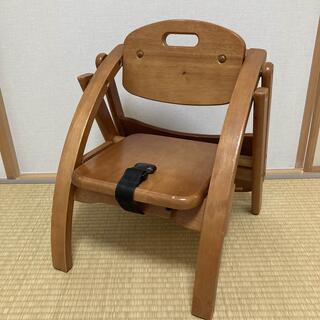 アーチ木製ローチェア　子供椅子(折り畳みイス)