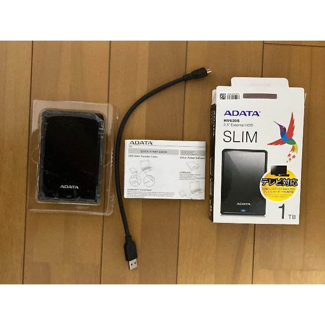 【送料込・ほぼ新品】 ADATA 2.5inch 外付けHDD ハードディスク