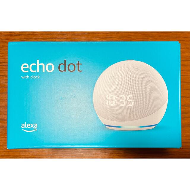 ECHO(エコー)の【新品未開封】Echo Dot 第4世代 - 時計付きスマートスピーカー  スマホ/家電/カメラのオーディオ機器(スピーカー)の商品写真