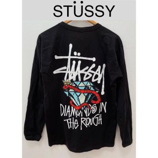 ステューシー(STUSSY)のSTUSSYステューシー　ロンT　ダイヤモンド　ヘビ　USA製　ブラック(Tシャツ/カットソー(七分/長袖))