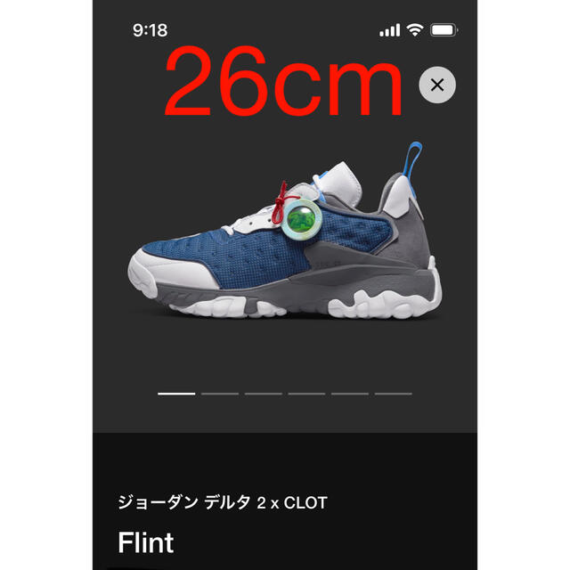 ジョーダン　デルタ　2xclot flint