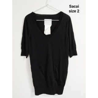 サカイ(sacai)のsacai サカイ シルク混 半袖ニットカットソー(カットソー(半袖/袖なし))