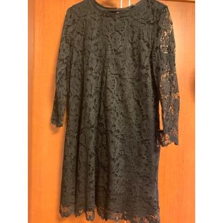 ザラ(ZARA)の【美品】ZARA  総レース ワンピース ドレス(ひざ丈ワンピース)