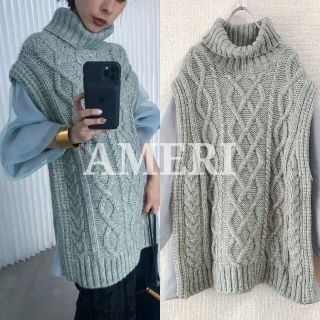 アメリヴィンテージ(Ameri VINTAGE)の【美品】アメリ ドッキングニットベスト シアーシャツ スザンヌさん着用(ニット/セーター)