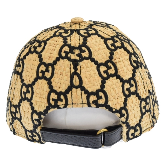 Gucci - GUCCI グッチ GG RAFFIA Baseball Hat With Snakeskin GG