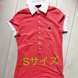 ディースクエアード(DSQUARED2)のディースクェアード　半袖ポロシャツ　レディース　Sサイズ　サーモンピンク(ポロシャツ)