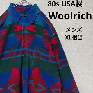 ウールリッチ(WOOLRICH)の80s ウールリッチ　ネイティブカラー　長袖シャツ　メンズXL相当(シャツ)