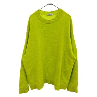 BALENCIAGA バレンシアガ 総柄ロゴジャガード クルーネックニットセーター グレー 576307 T3153