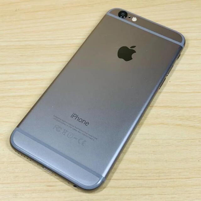 iPhone(アイフォーン)のiPhone6 スペースグレー 本体 16GB  スマホ/家電/カメラのスマートフォン/携帯電話(スマートフォン本体)の商品写真