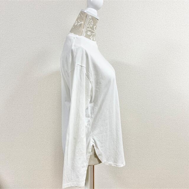 GU(ジーユー)のGU ロングスリーブT(長袖) ホワイト Sサイズ レディースのトップス(Tシャツ(長袖/七分))の商品写真
