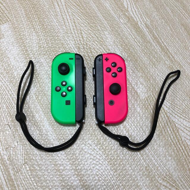 Nintendo Switch(ニンテンドースイッチ)の任天堂　Switch ジョイコン　ジャンク品　ネオングリーン/ネオンピンク エンタメ/ホビーのゲームソフト/ゲーム機本体(携帯用ゲーム機本体)の商品写真